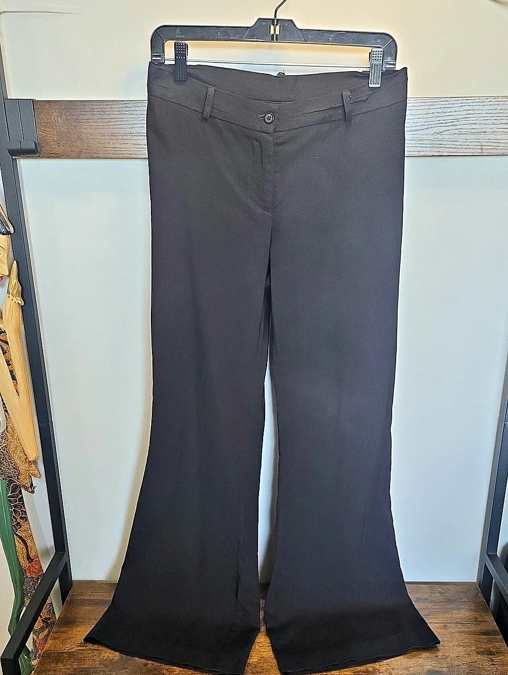 POMERELLI Flare Pants in Black Size 10